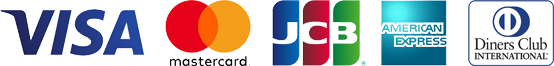 JCB・VISA・mastercard・Americanexpress・ダイナース